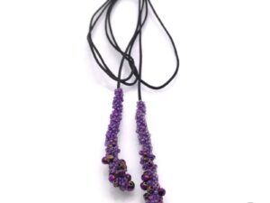 Dlouhé fialky náhrdelník
